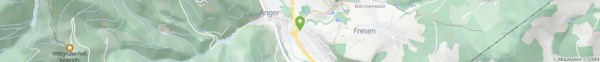 Map representation of the location for Andreas Apotheke Anger in 8184 Anger